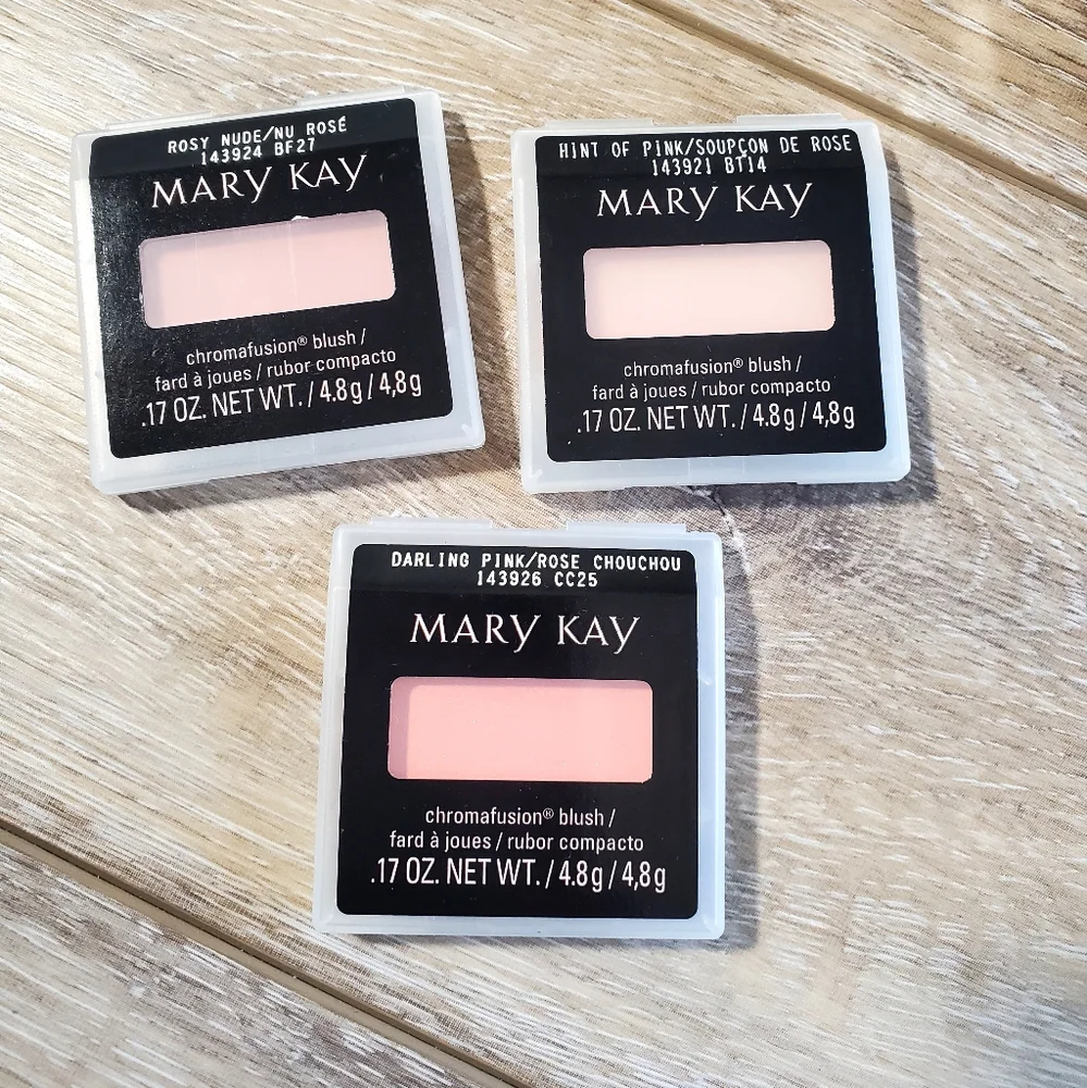 Mary Kay Chromafusion Blush- Rosy Nude, Hint of Pink, Darling Pink